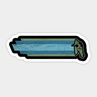 Retro Hunter Ship Sticker